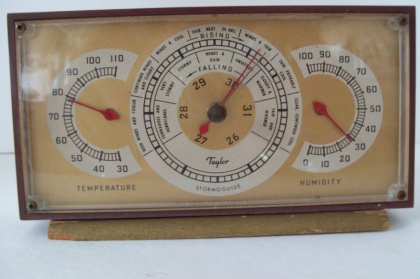 Vintage Taylor Thermometer Barometer Combo 